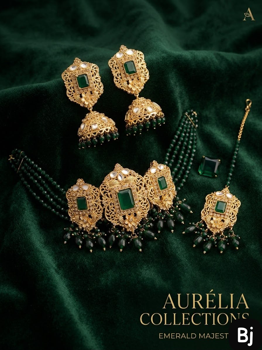 Kundan Choker Set with Earrings and Tika - DESIGN 04