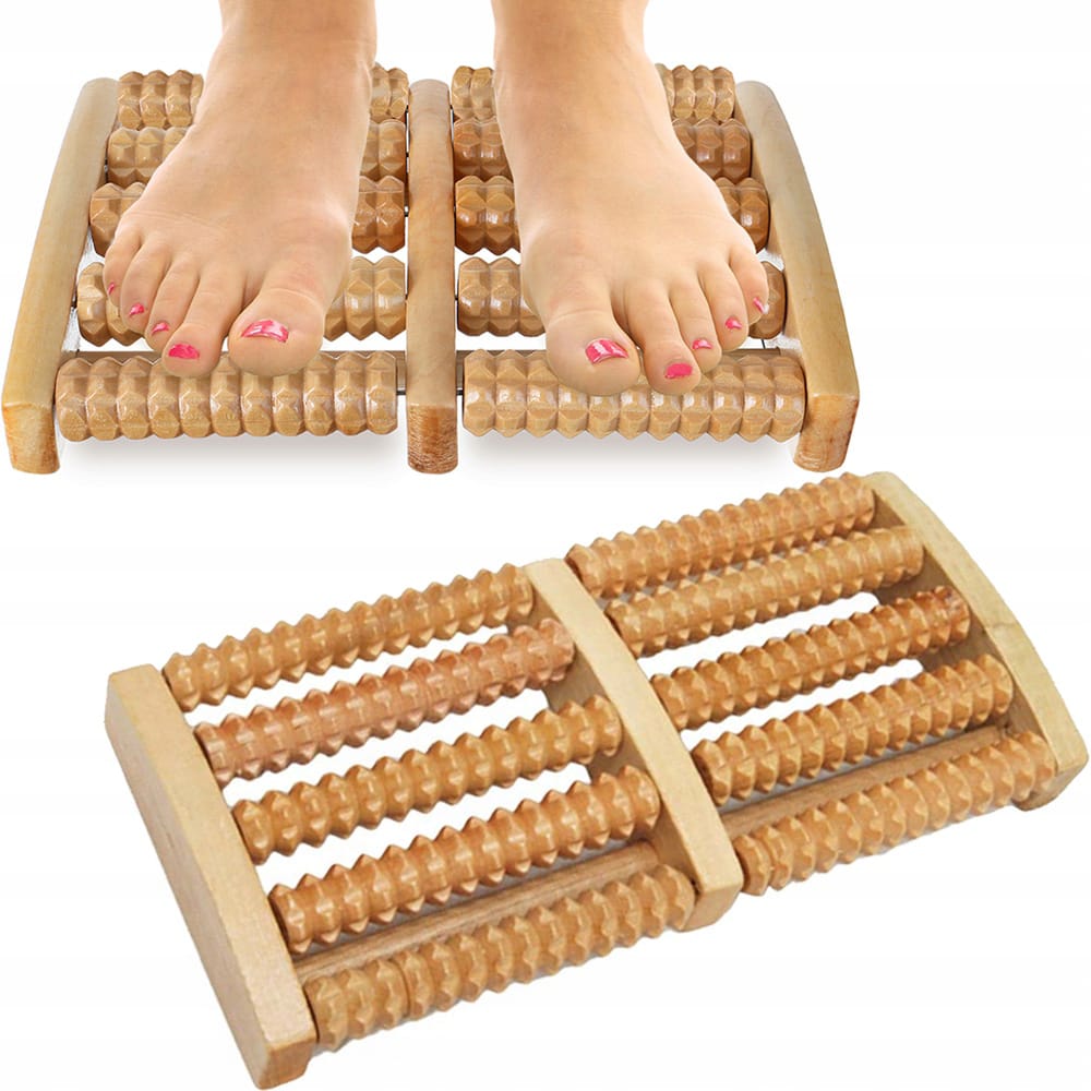 Plastic 5 Roller Foot Massager