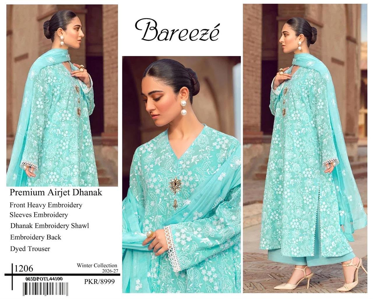 Bareeze Dhanak 3PC Suit - DESIGN 13