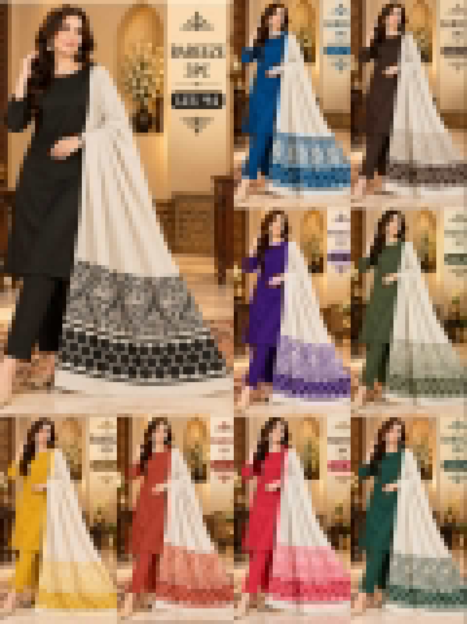 Bareeze Dhanak 3PC Suit D#LEU-94 - DESIGN 01