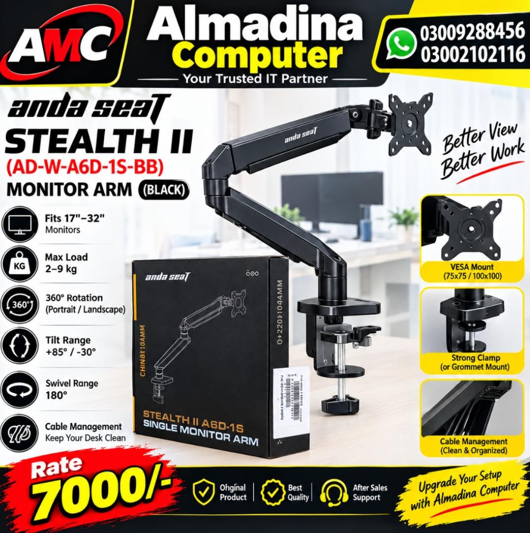 Anda Seat Stealth II Single Monitor Arm