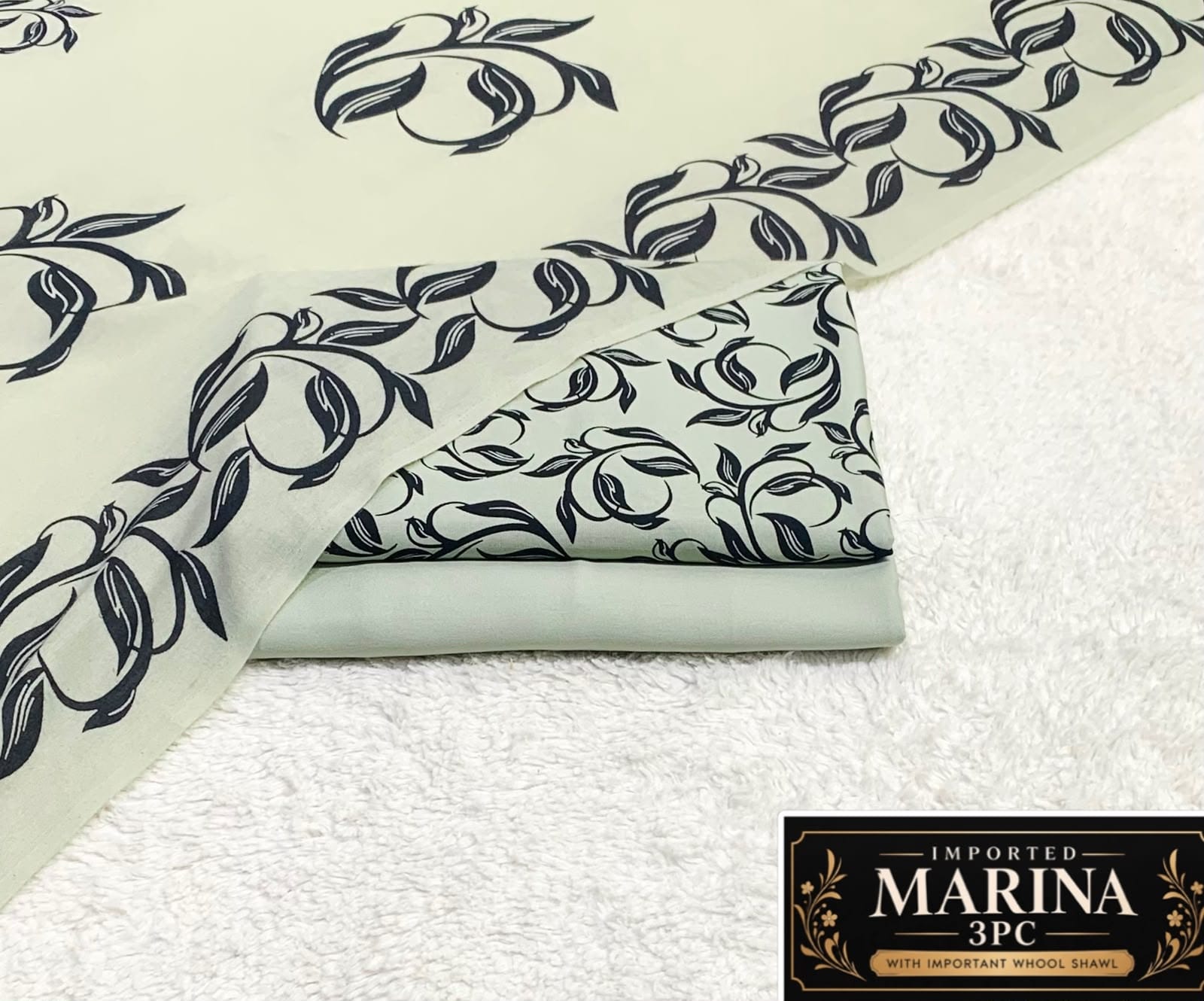 IMPORTED MARINA 3PC COLLECTION BY IT - MINT BLACK