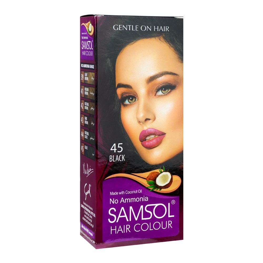 Samsol Hair Colour 45 Black 50Ml Large