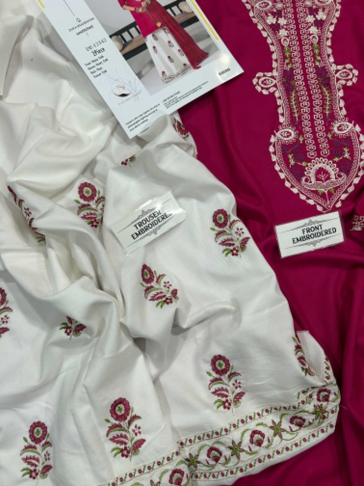 Zara Shahjahan Dhanak Embroidered 2PC Suit D#NF12342 - DESIGN 02