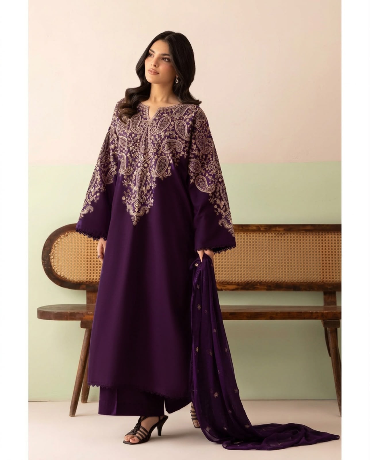 Jazmin 2724 Airjet Dhanak Embroidered 3pc - DESIGN 03