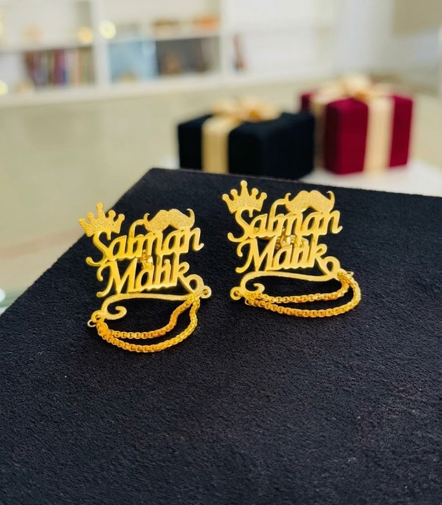 Customized Name and Alphabet Cufflinks - DESIGN 01