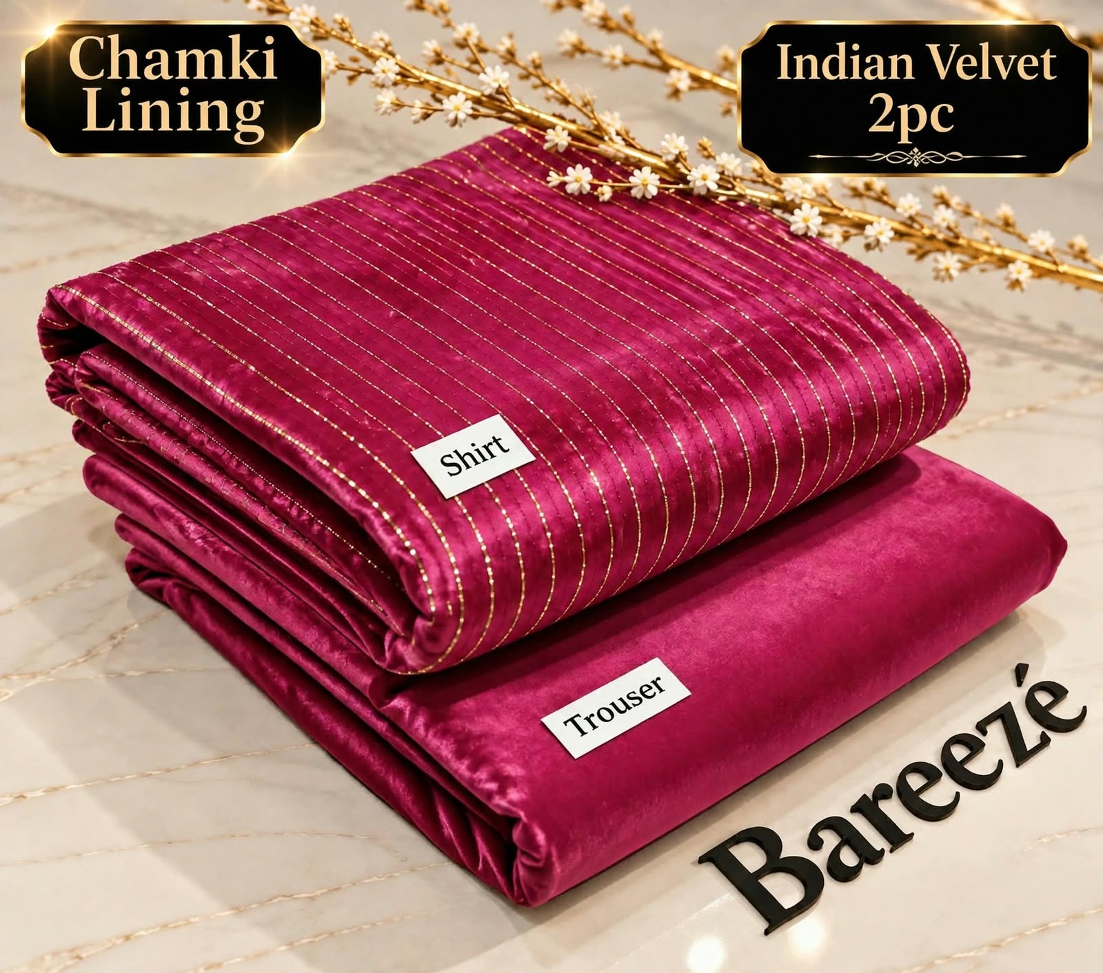 Indian Velvet 2pc with Chamki Lining Vol 26-27 - DESIGN 17