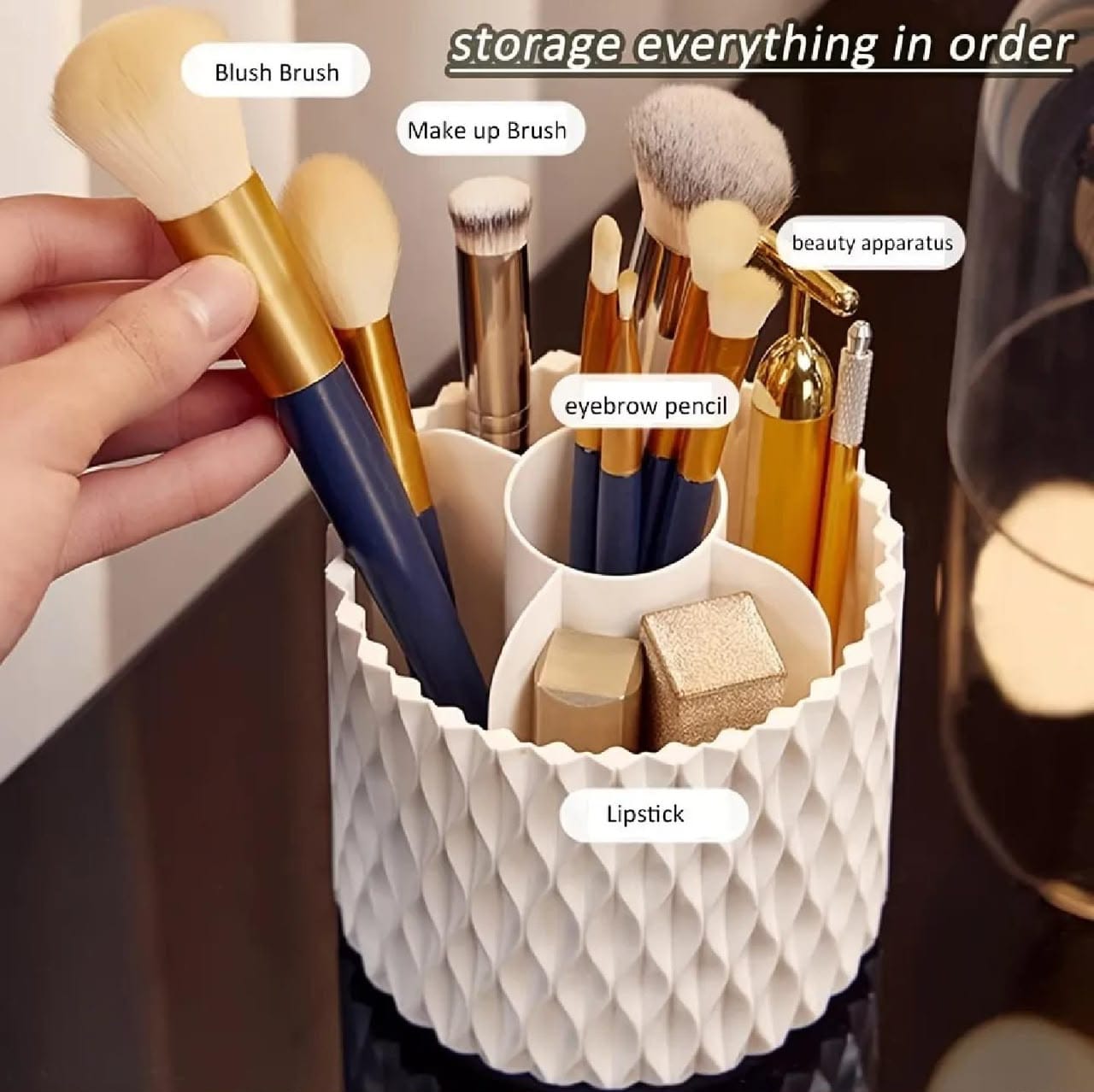 Diamond Brush Holder