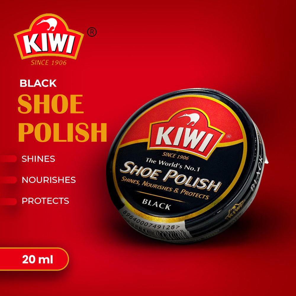 KIWI POLISH BLACK 20ML SMALL
