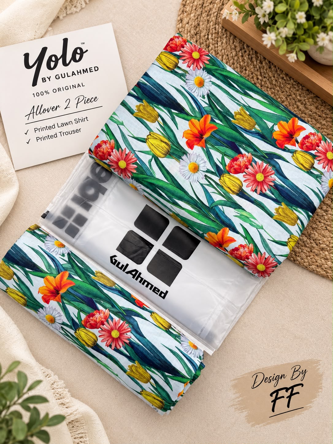 YOLO by Gul Ahmed Cords 2PC Lawn - DESIGN 01