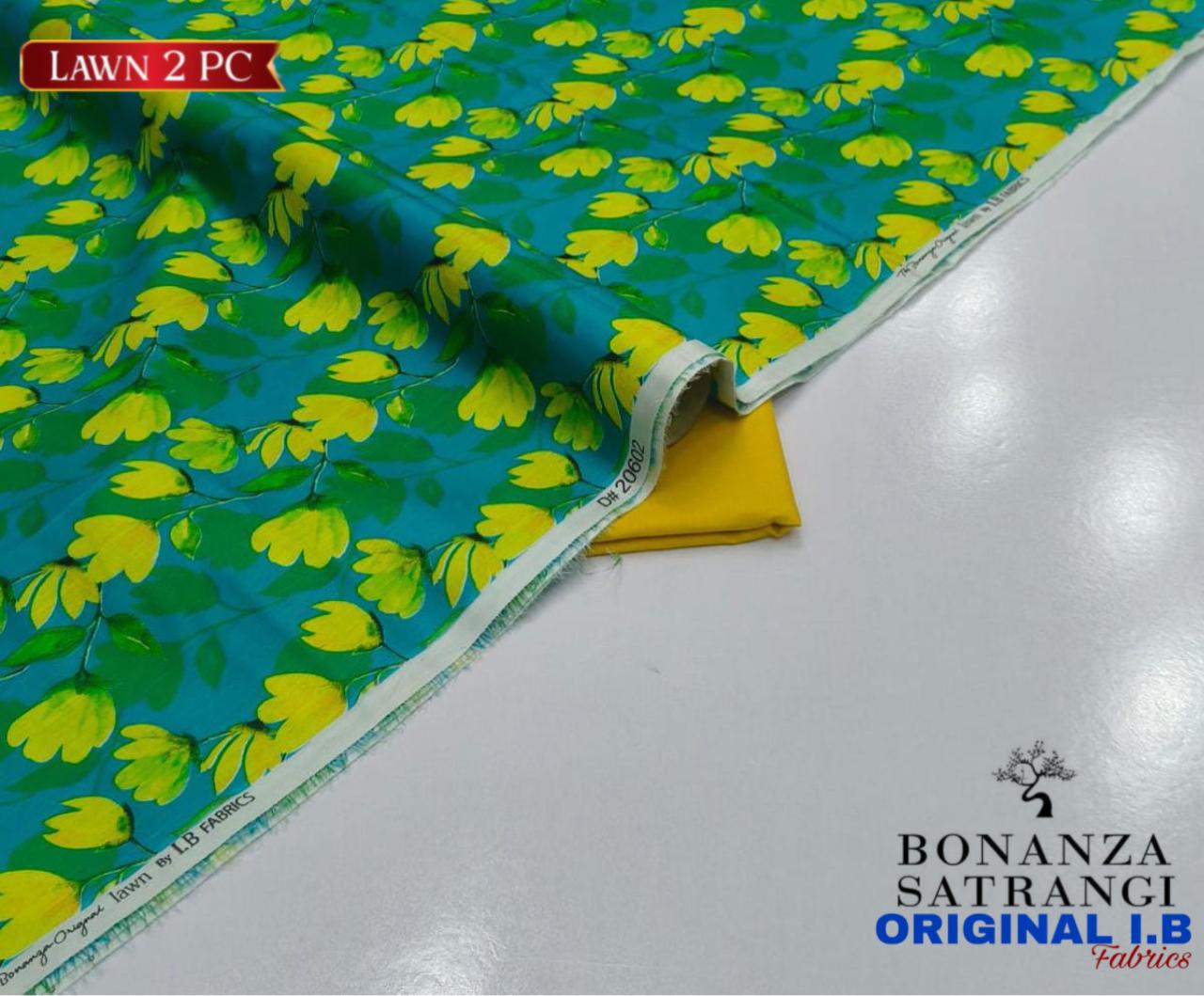 BONANZA 2PC LAWN SUMMER COLLECTION - GREEN YELLOW