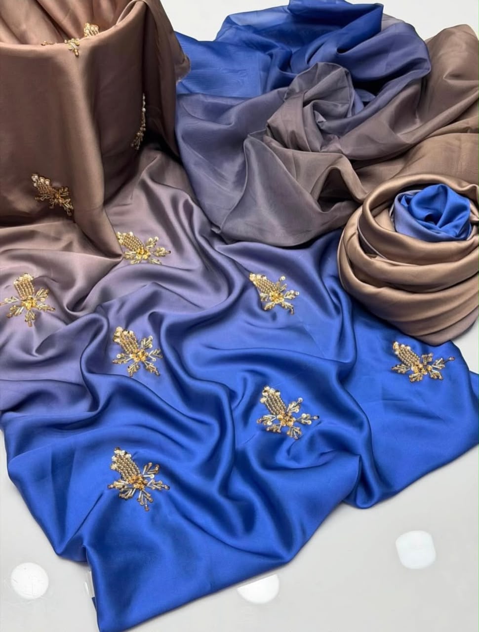 Shamoze Silk Tie Dye Handwork 3PC Suit - DESIGN 08