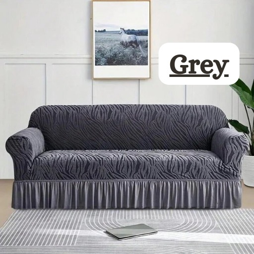 ZEBRA STYLE SOFA COVERS - GREY