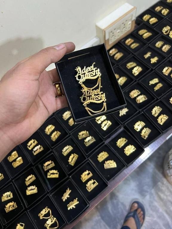 Customized Name and Alphabet Cufflinks - DESIGN 10