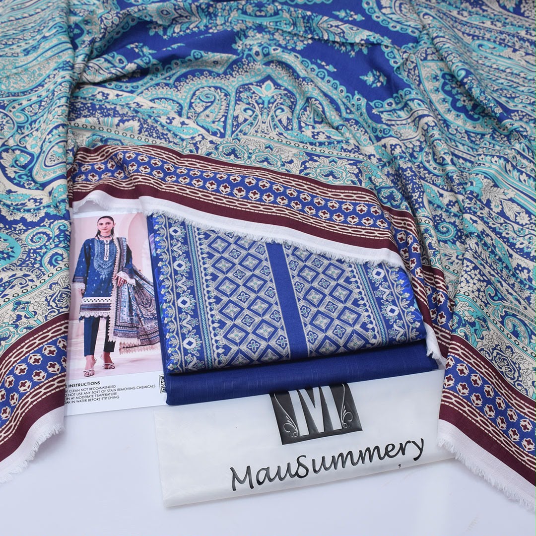 Mausummery Khaddar Printed 3PC Suit - DESIGN 08