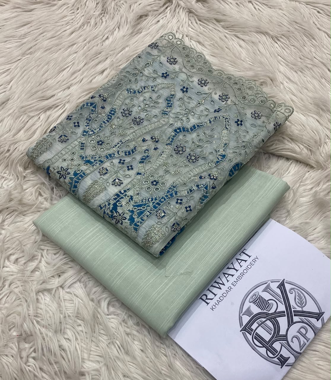 RIWAYAT KHADDAR 2PC 2027 ORIGINAL - SEA GREEN