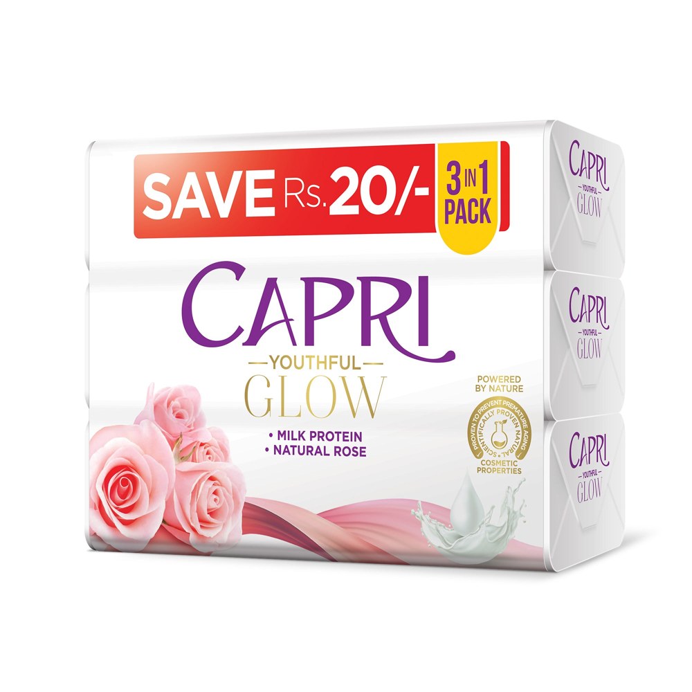 Capri Youthful Glow Soap 5 In 1 Bundle Pack Pink 100G