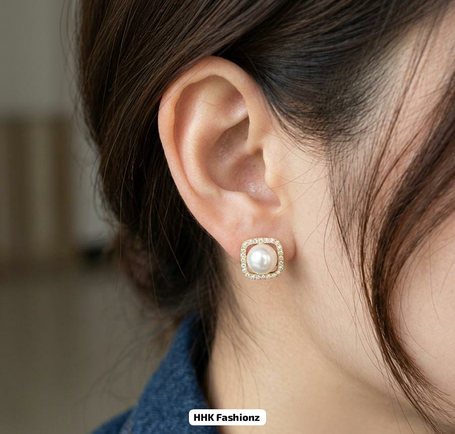 Golden Fancy Earrings - DESIGN 15