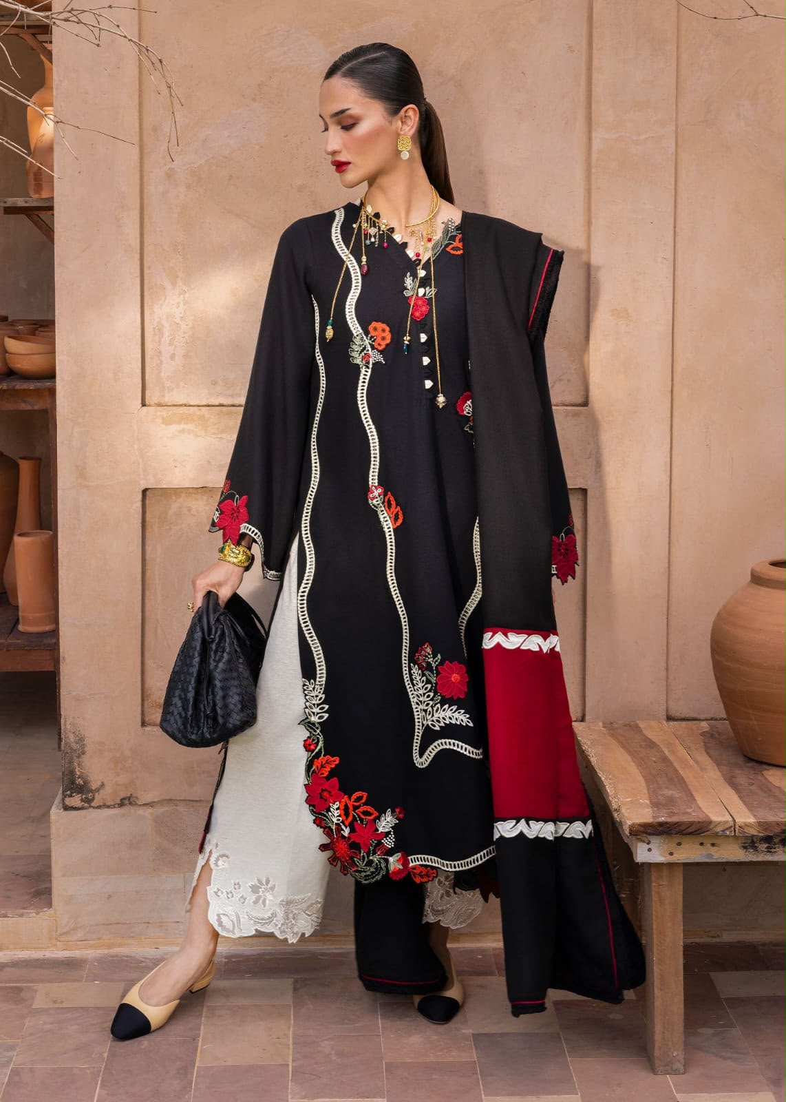 Baroque Dhanak Printed 3PC Suit D#2733 - DESIGN 01
