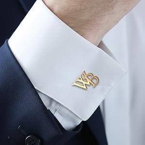 Customized Name and Alphabet Cufflinks - DESIGN 09