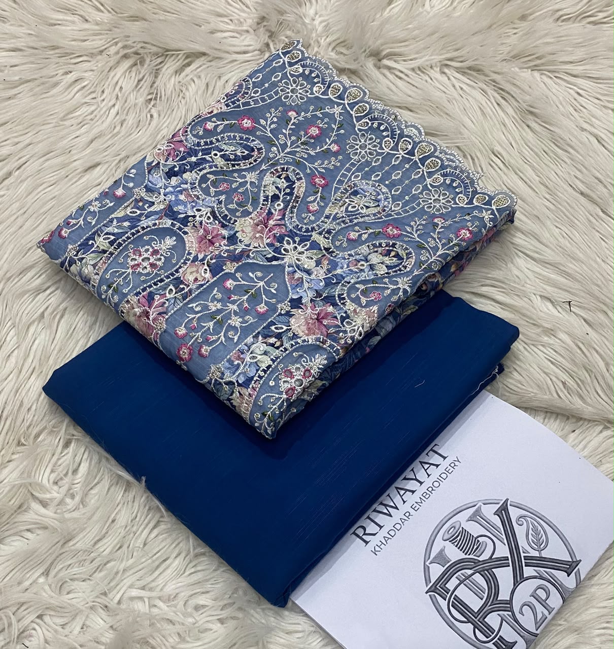 RIWAYAT KHADDAR 2PC 2027 ORIGINAL - ROYAL BLUE