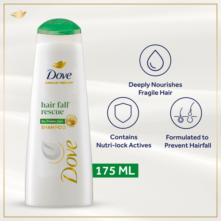 DOVE HAIR SHAMPOO HAIRFALL RESCUE 175ML OLD PACKNING