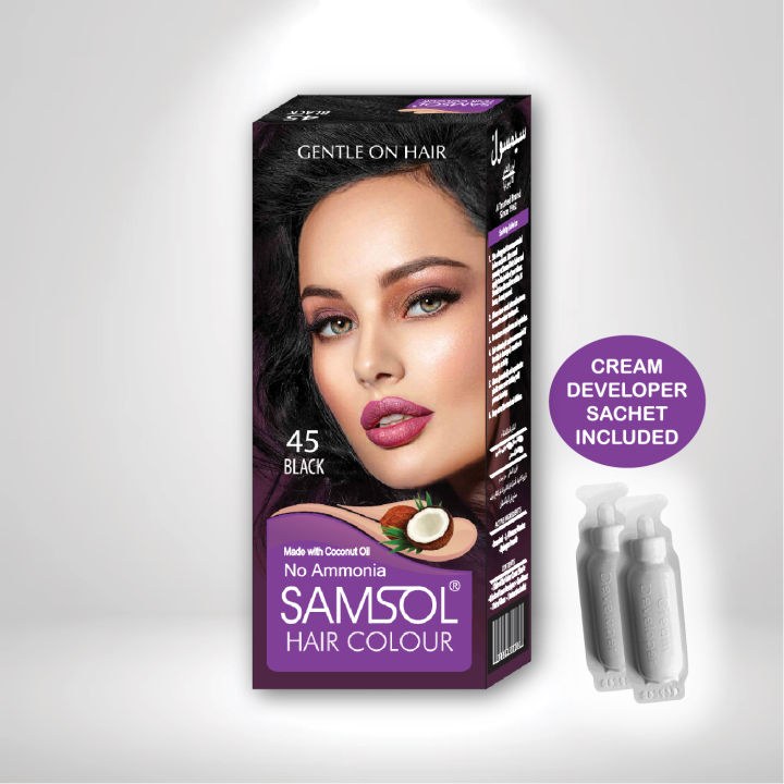 Samsol Hair Colour 45 Black 23Ml Small