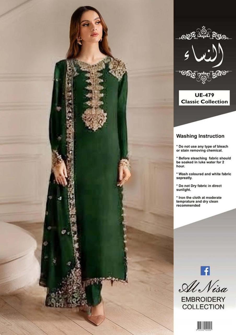 Iznik UE-479 Luxury Formals Chiffon 3pc - DESIGN 01