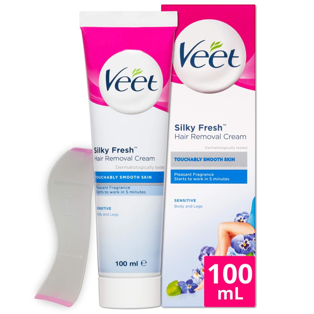 Veet Hair Removal Cream Sensitive Skin Blue 63G Medium Extra Free