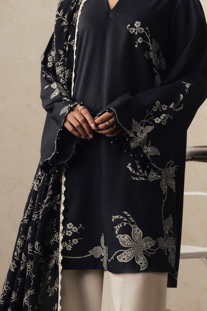 Cross Stich Dhanak Embroidered 3PC Suit D#NF1031 - DESIGN 02