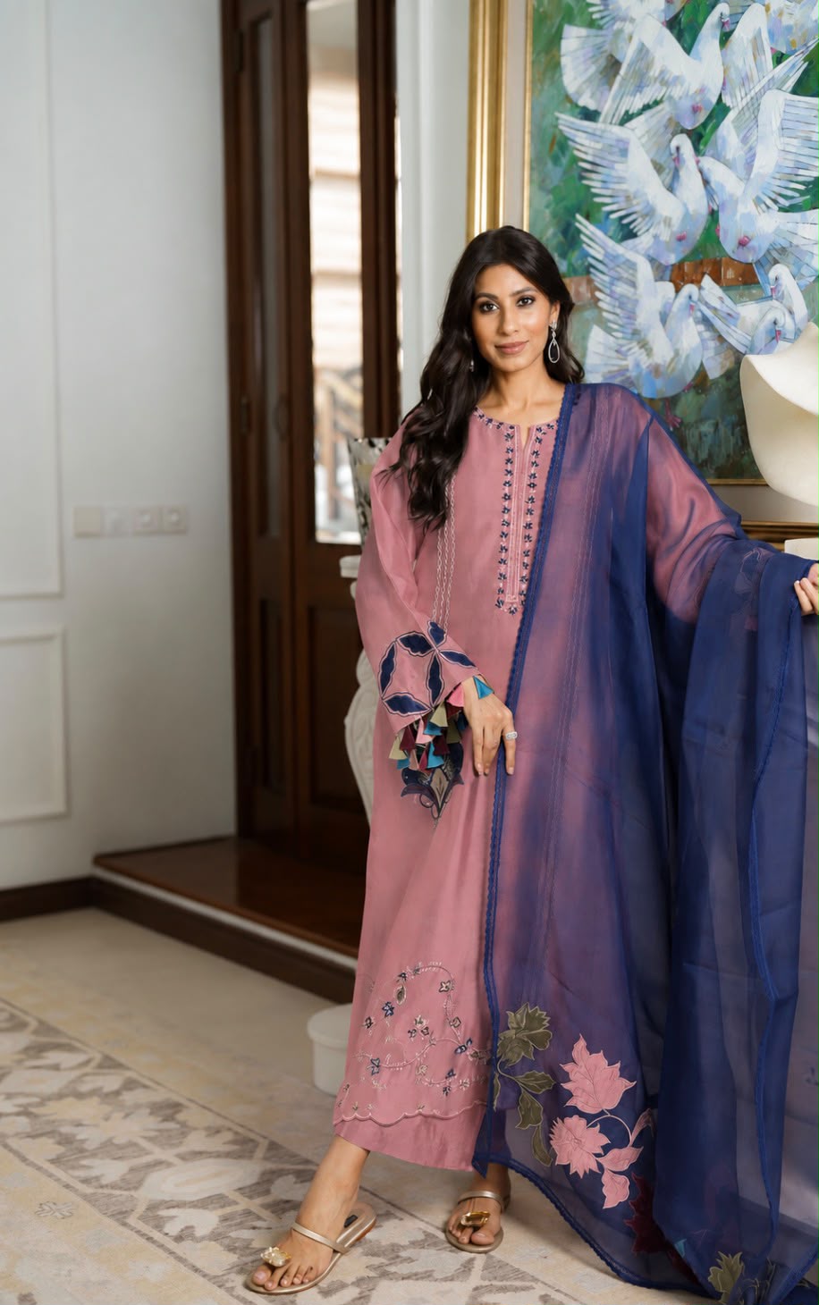 Faiza Rehman Dhanak Embroidered 3PC Suit - DESIGN 01