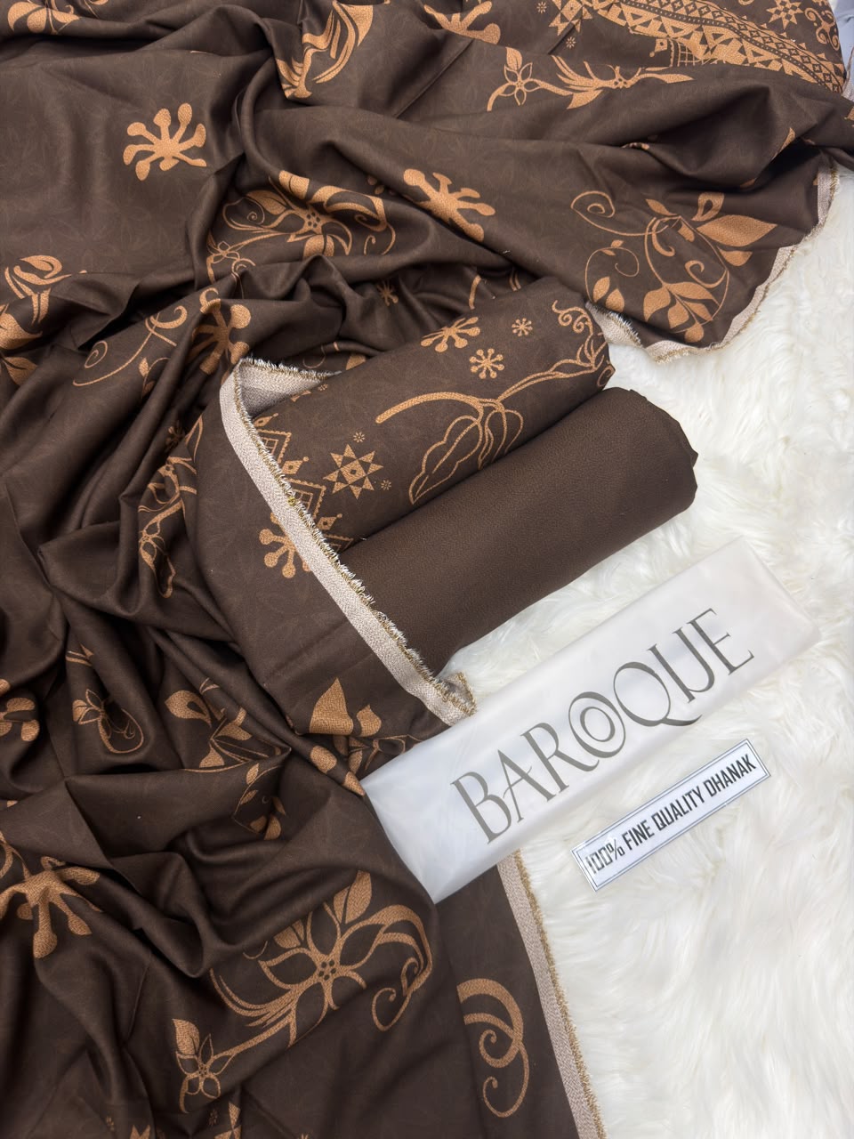 Baroque Dhanak Printed 3PC Suit D#2733 - DESIGN 06