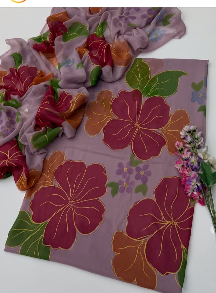 Digital Printed Shamoz Silk 3pc Suit - DESIGN 76