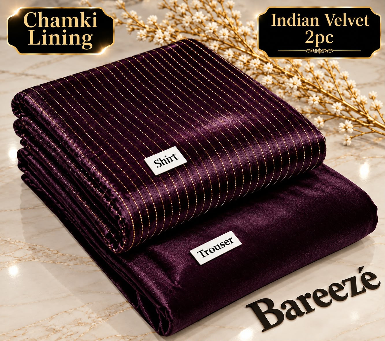 Indian Velvet 2pc with Chamki Lining Vol 26-27 - DESIGN 10