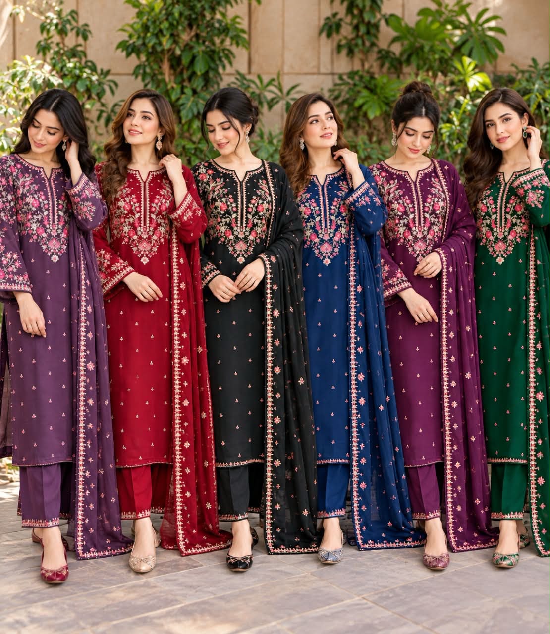Iznik Dhanak Embroidered 3PC Suit D#2744 - DESIGN 01