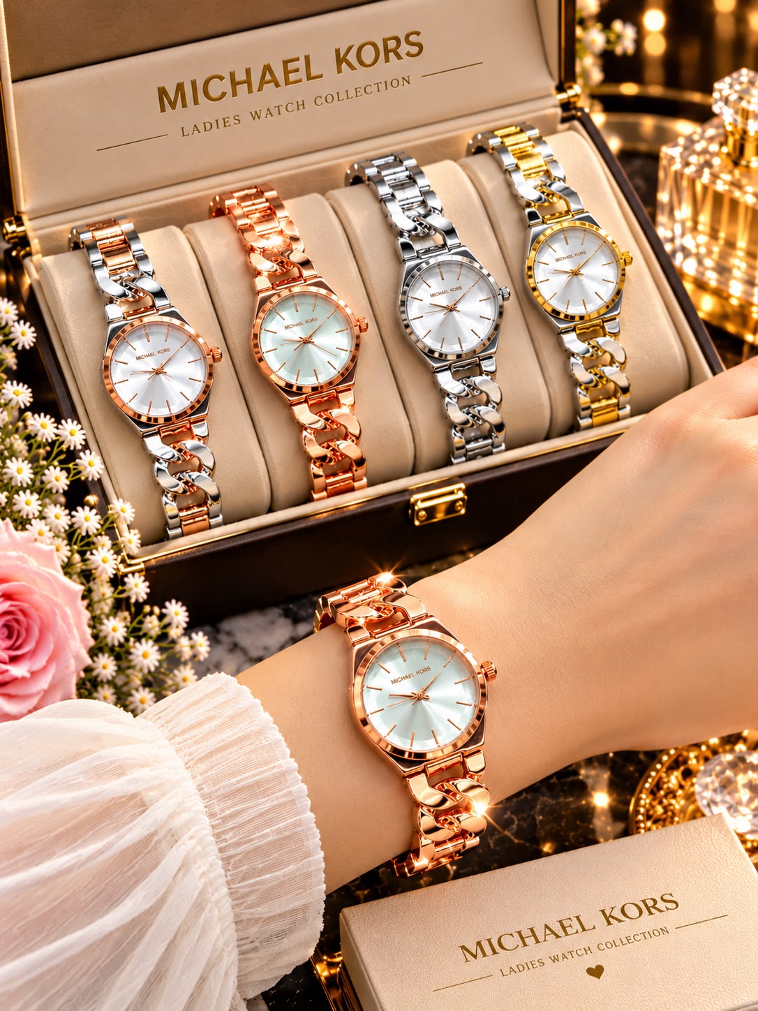 Michael Kors Ladies Chain Watch - DESIGN 06