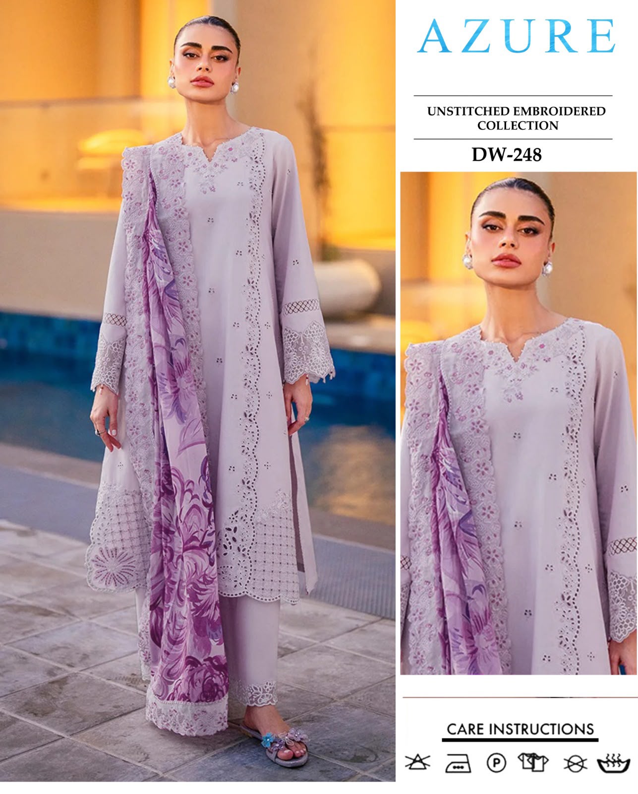 Royal Winter Edition Dhanak Embroidered 3PC Suit D#DW239 - DESIGN 03