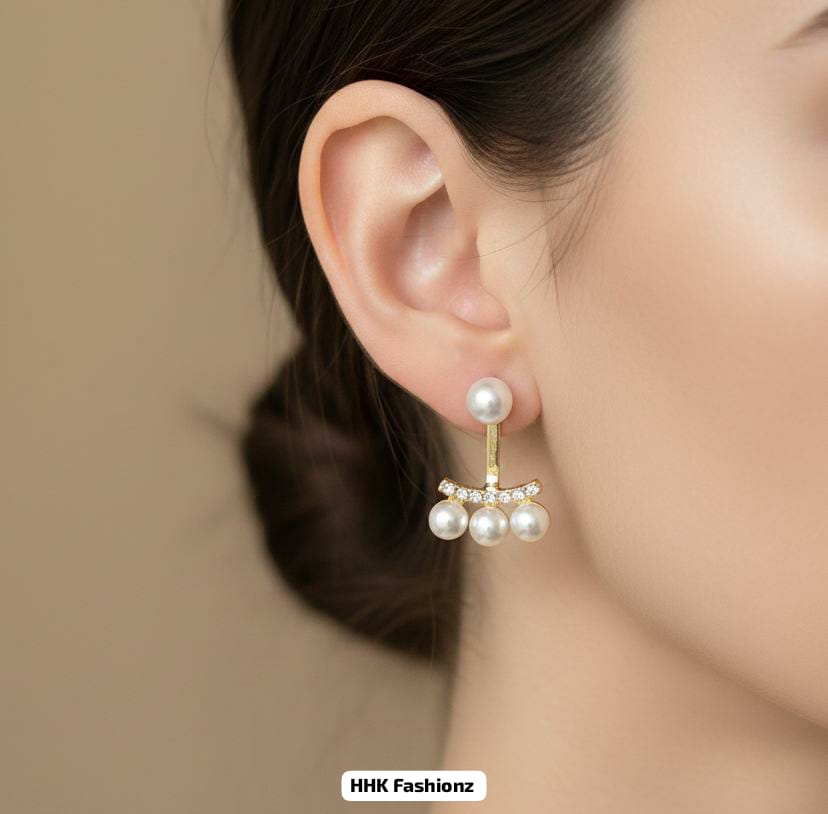Golden Fancy Earrings - DESIGN 07