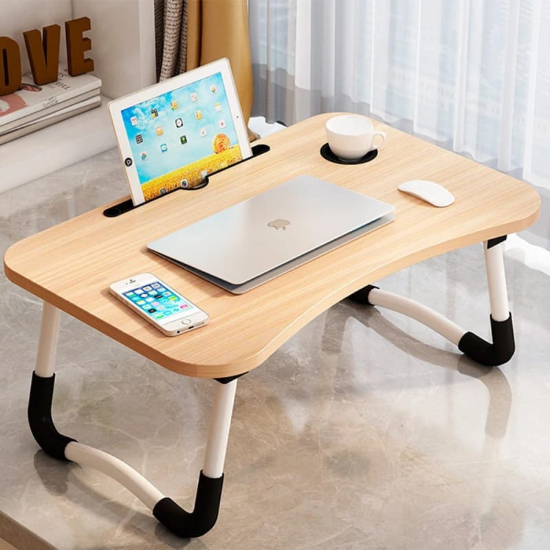 Folding Laptop Study Table with Cup Holder