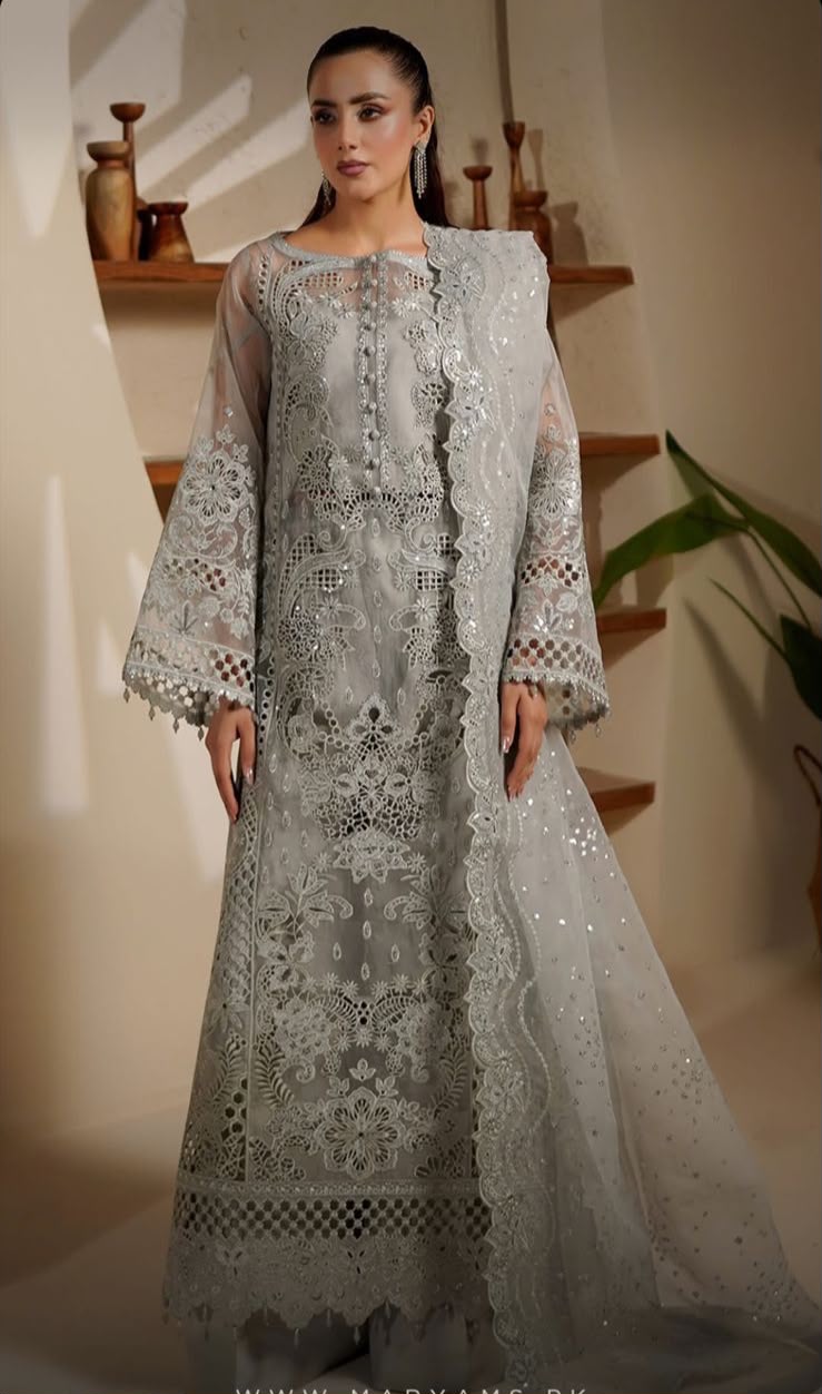 Marium's Organza Cutwork 3pc