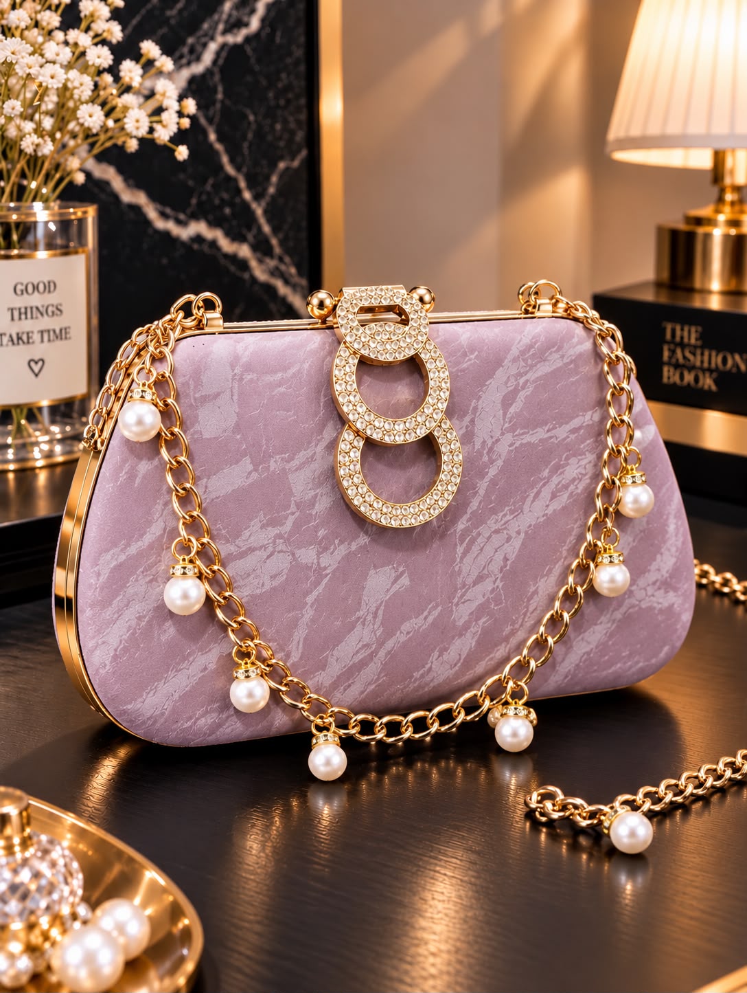 Metal Top Lock Hand Clutch for Girls - DESIGN 04