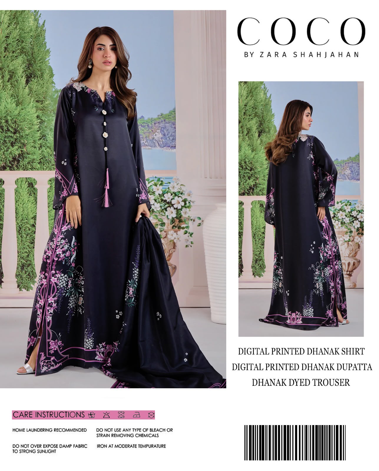 Bonanza Dhanak Printed 3PC Suit - DESIGN 01