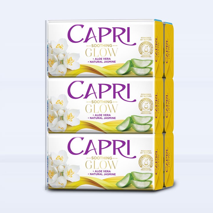 Capri Soothing Glow Soap 5 In 1 Bundle Pack Yellow 100G