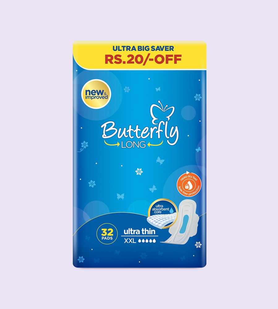 Butterfly Sanitary Pads Double Xl 32 Pcs