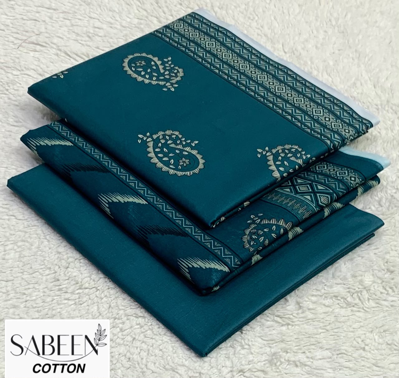 SABEEN COTTON ORIGINAL 3PC - TEAL