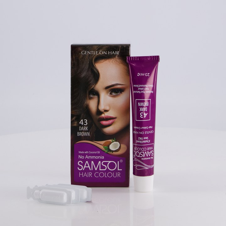 Samsol Hair Colour 43 Dark Brown 23Ml Small