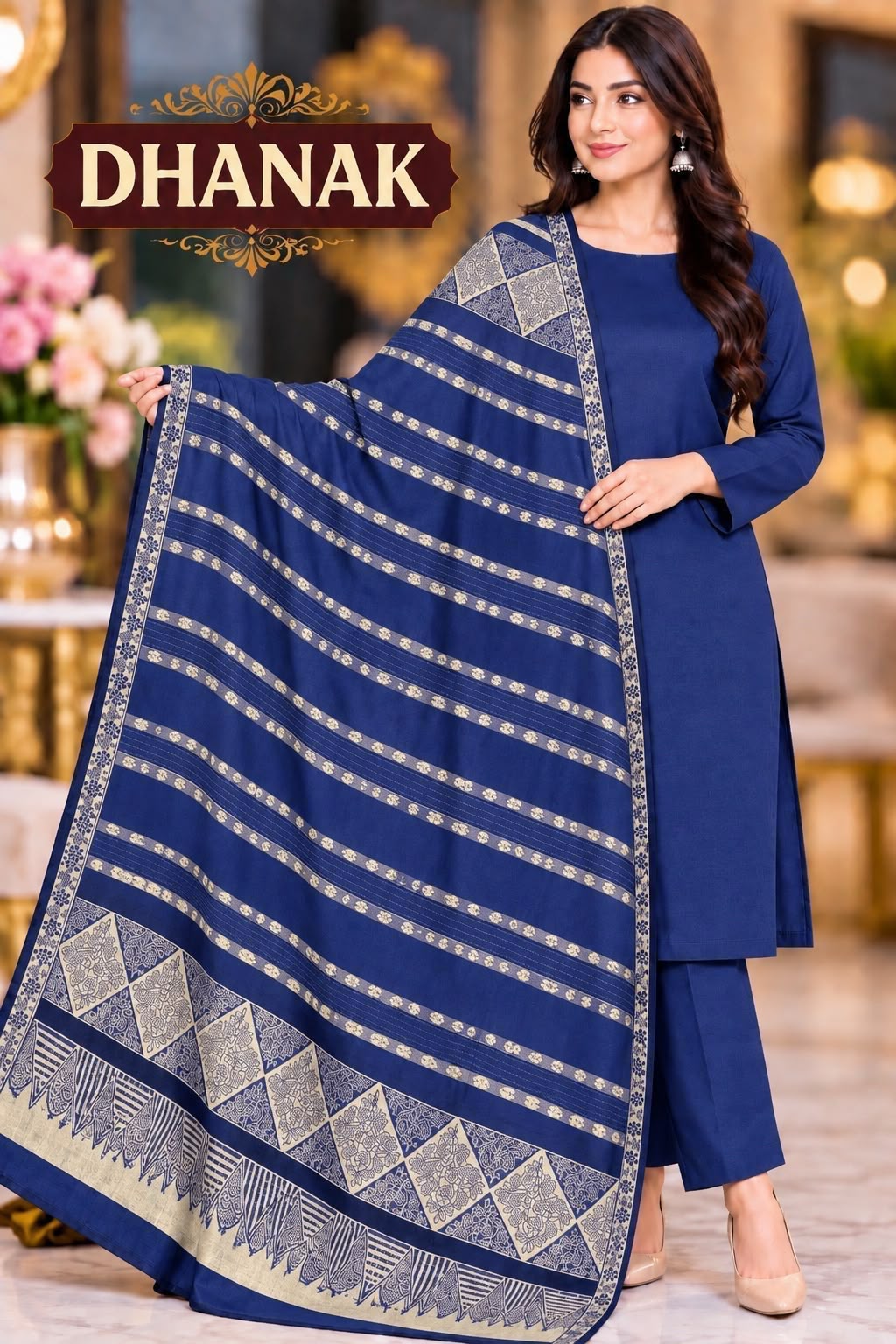 Most Hit Dhanak 3PC Suit - DESIGN 05