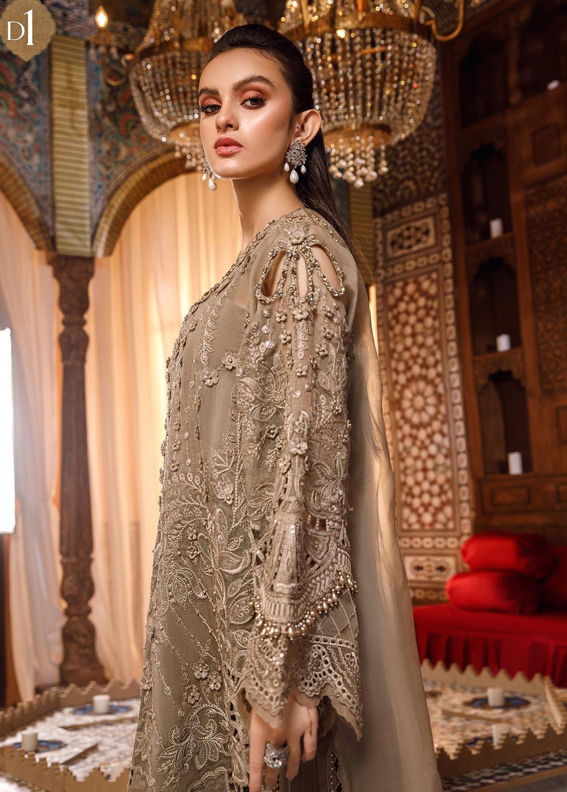 Maria B Organza Embroidered 3PC Suit - DESIGN 02