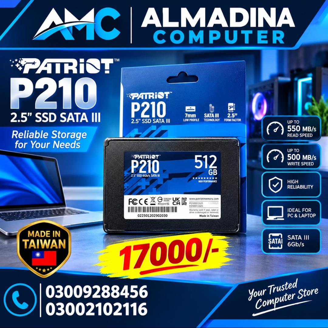 Patriot P210 512GB 2.5in SATA SSD