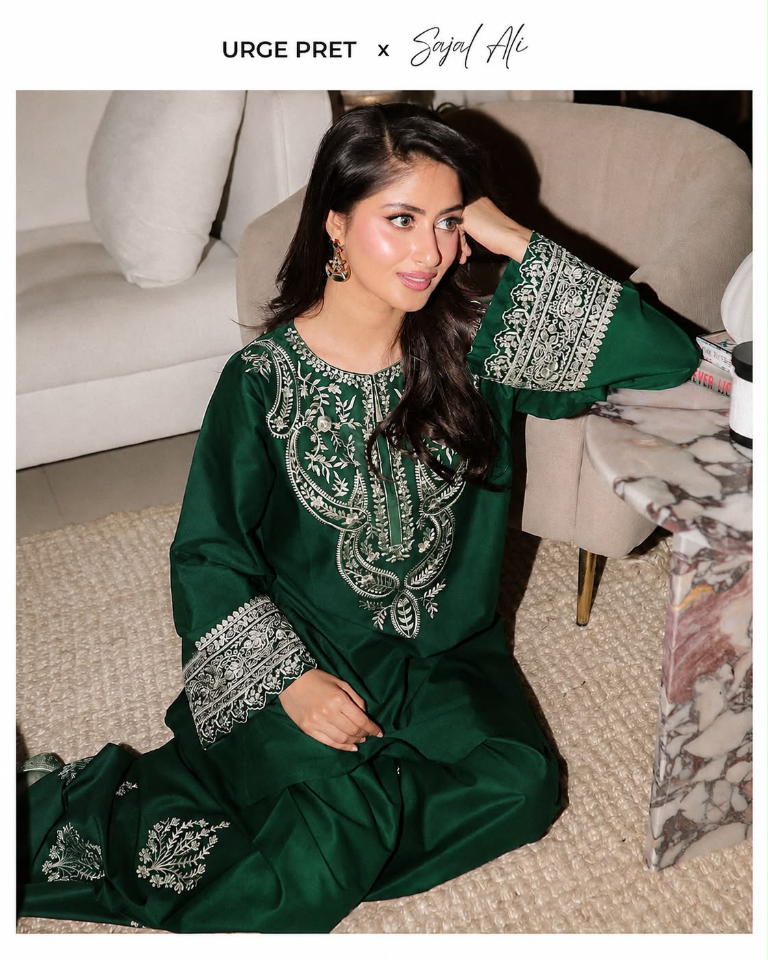 Urge Pret Dhanak Embroidered 3PC Suit - DESIGN 05